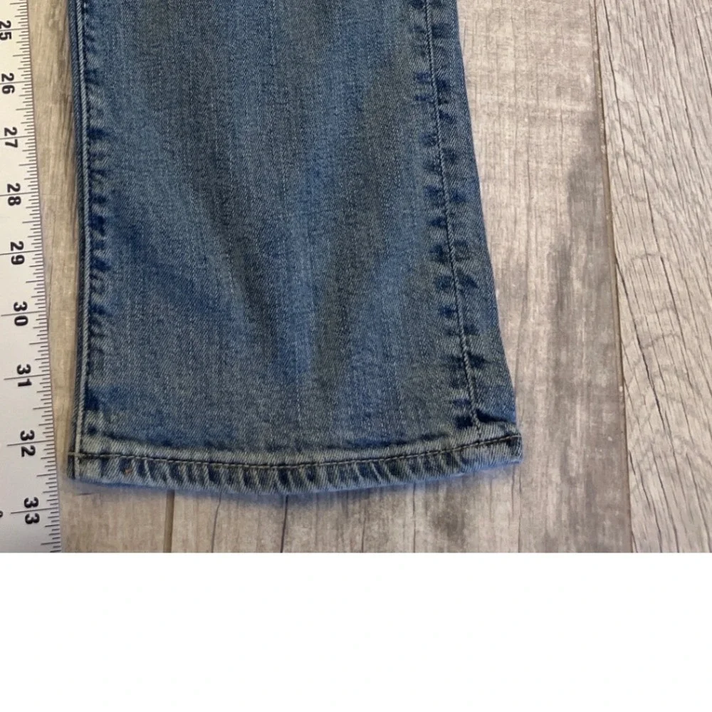 Abercrombie & Fitch Kennan Straight Distressed Stretch Jeans Blue 34x33‎